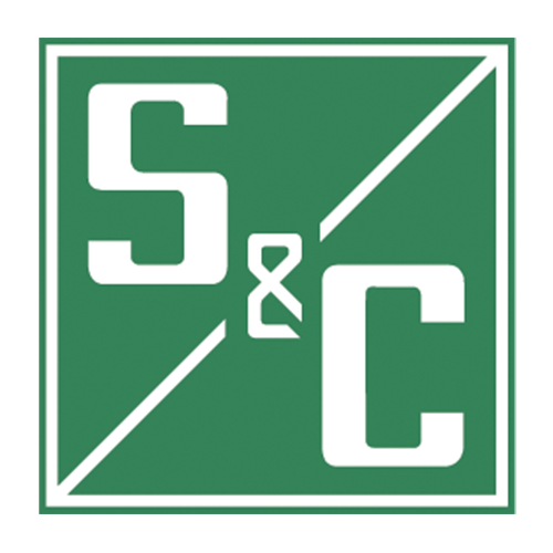 Green and white logo with letters S and C divided by a diagonal line.