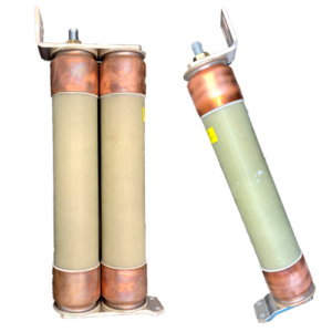 Two industrial cylindrical filters with metal and cardboard components.